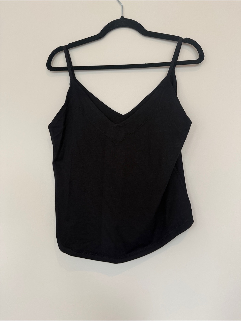 Women's Black V-Neck Spaghetti Strap Camisole